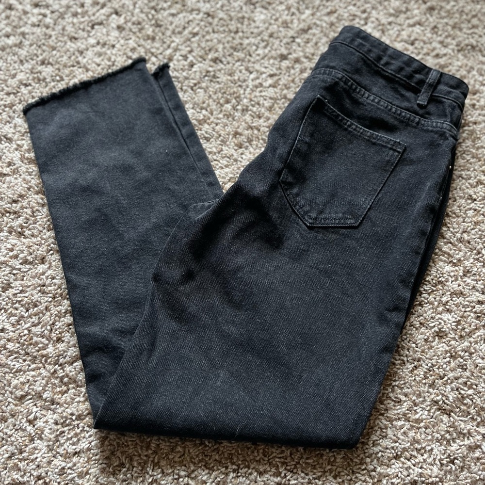 High waisted black jeans